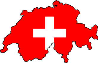 Karte Flagge Schweiz